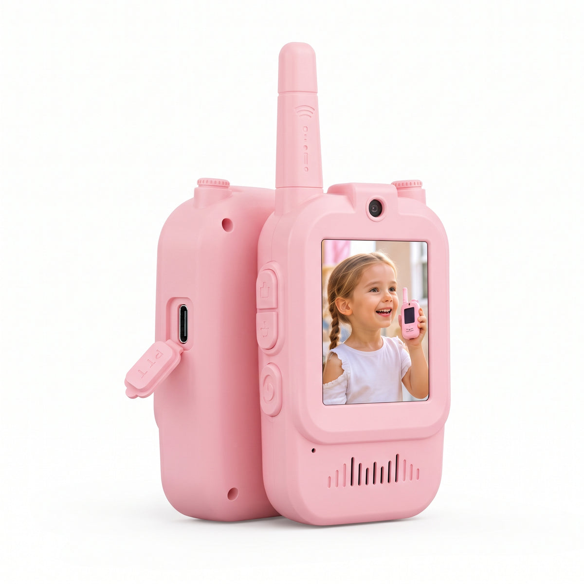 Walkie Talkie Para Niños Con Videollamada, Pantalla Y Batería Recargable Tipo C
