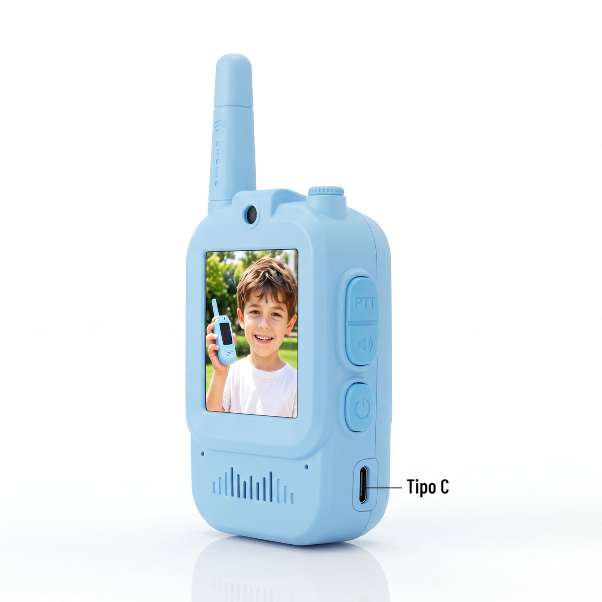 Walkie Talkie Para Niños Con Videollamada, Pantalla Y Batería Recargable Tipo C