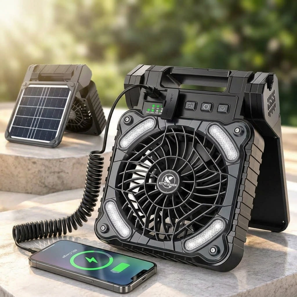 Ventilador Solar X99 2 En 1 Recargable