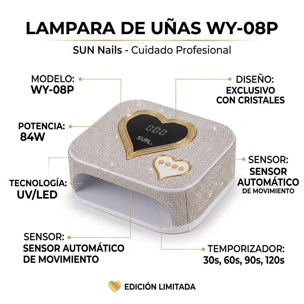 Lámpara UV/LED SUN Nails WY-08P Perla De 288W Con Sensor Automático