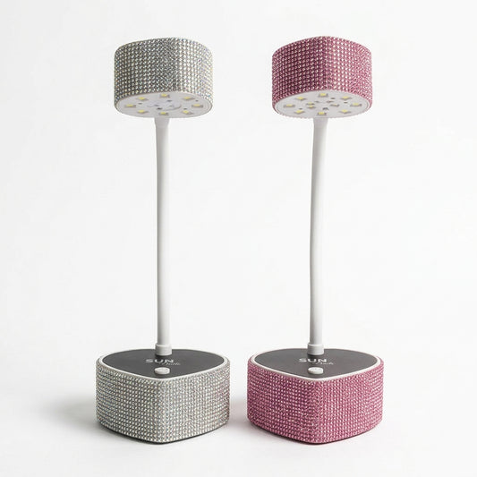Lámpara UV/LED Press On BY20 Para Uñas Con Brazo Flexible Y Base Decorativa