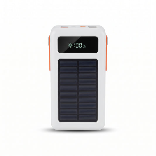 Power Bank Solar 637CX 36.000 mAh Con Cables Integrados, Linterna LED Y Pantalla Digital