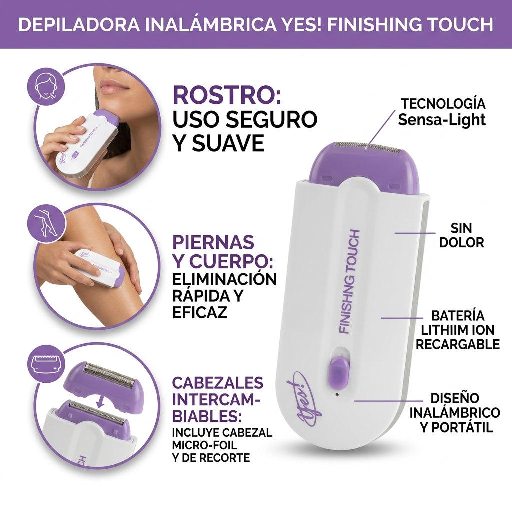Depiladora Inalámbrica Yes Finishing Touch Con Sensor Inteligente