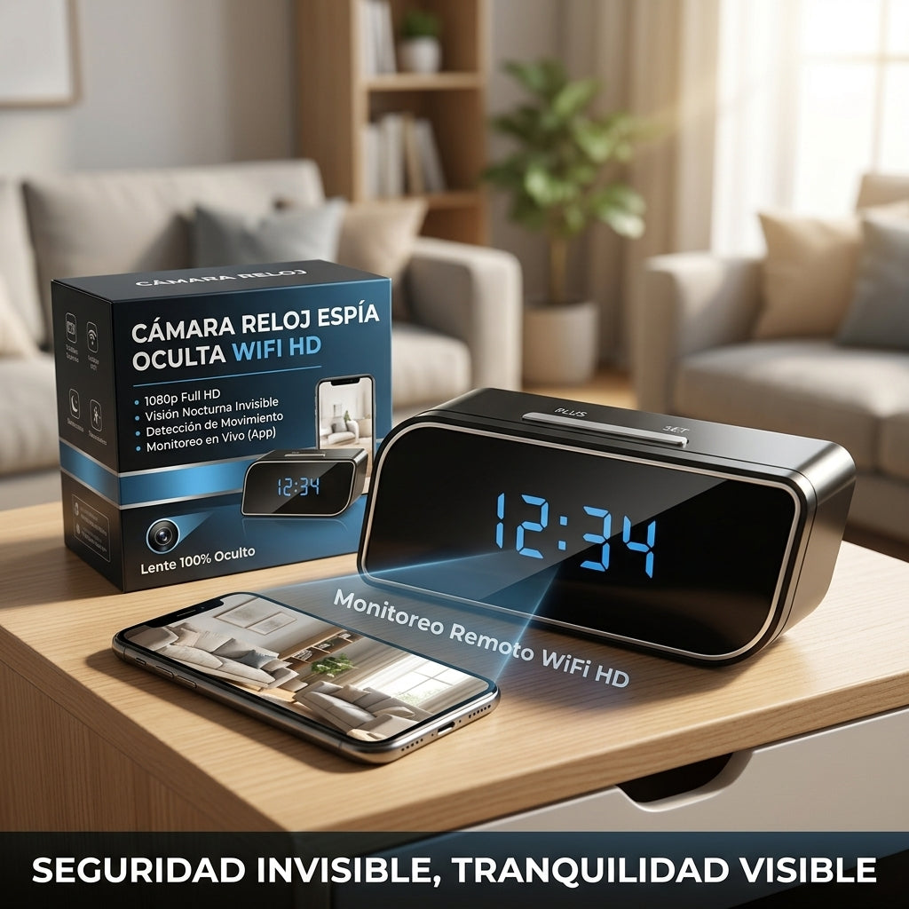 Cámara Reloj Espía Oculta Wifi HD