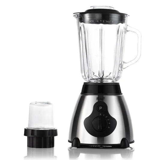 Licuadora Eléctrica de Vidrio RAF 1.5L | 1000W | 6 Cuchillas