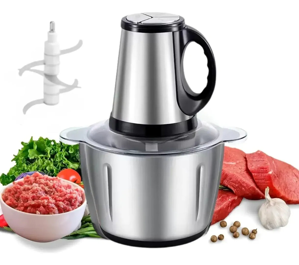 Molino Picador de Carne Eléctrico Meat Grinder 3L | Procesador Multifuncional