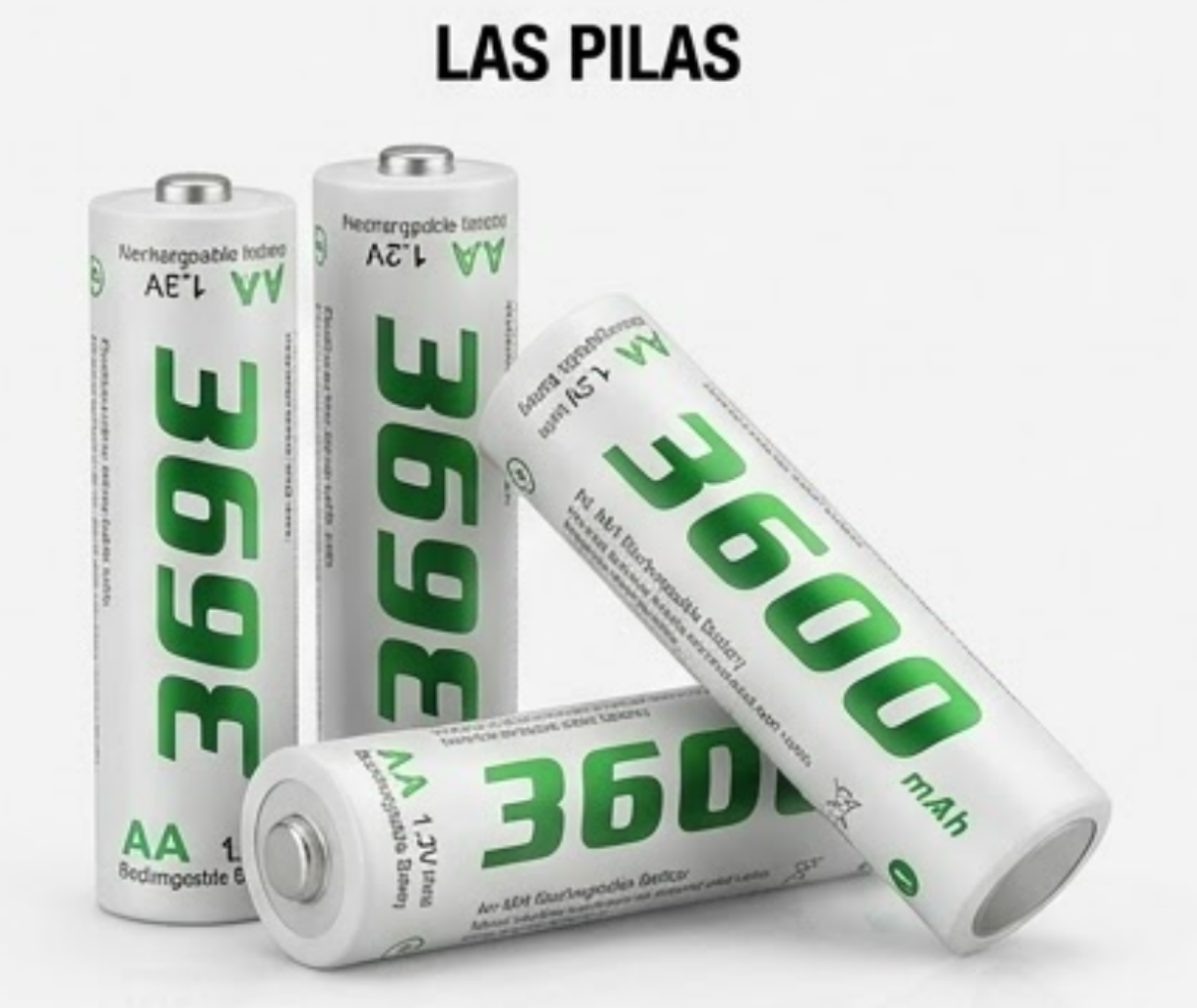 Pilas Recargables Aa X2 De Alta Capacidad Ironbat 3600 Mah