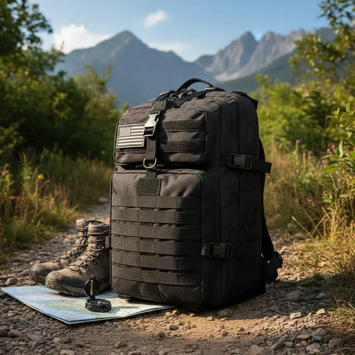 MOZETO Mochila De Mano, De Viaje Táctica Extra Grande, Aprobada Para Avión, Resistente Al Agua, Para Computadora