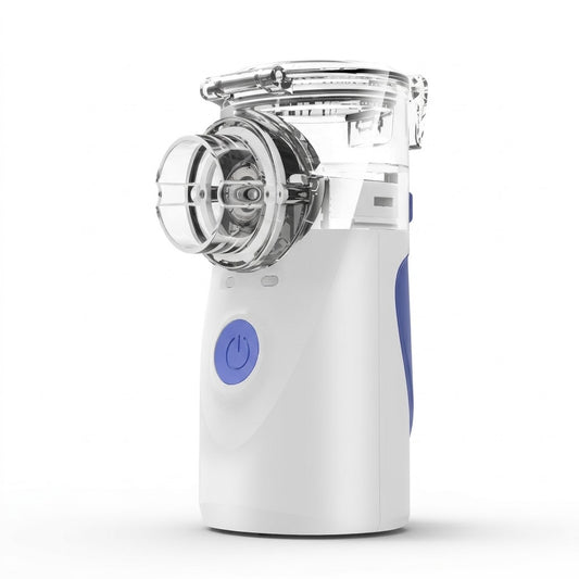 Nebulizador Ultrasónico Portátil Mesh Azul Inalámbrico USB Adulto Niño