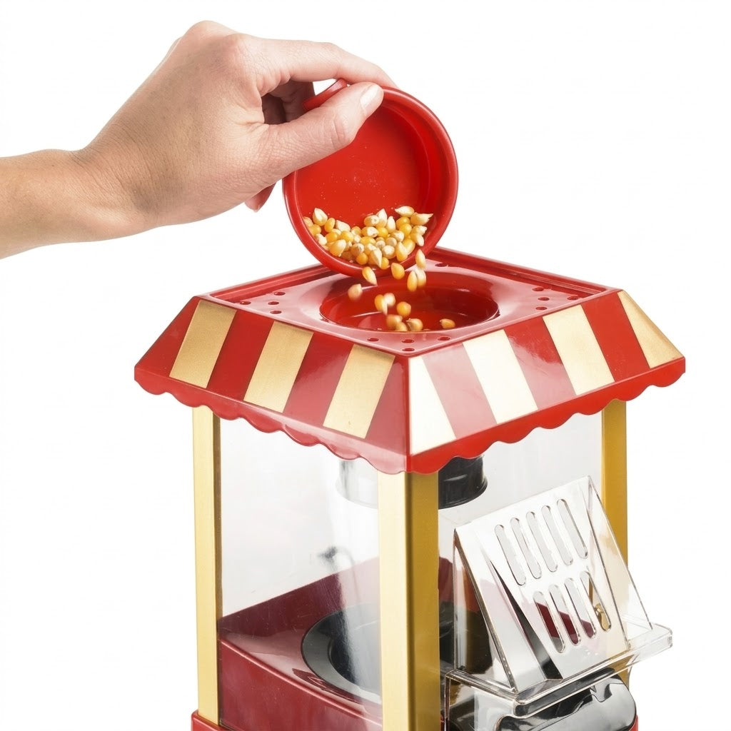 Maquina Crispetera Eléctrica Casera Tipo Carrito Sin Aceite