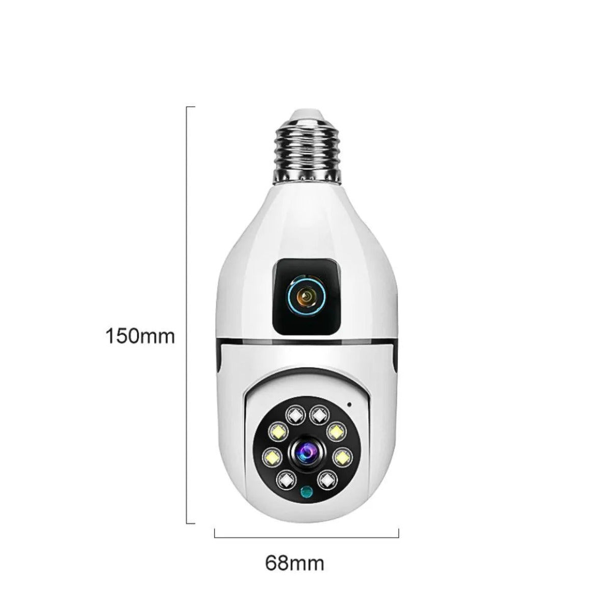 Cámara Interior Robótica De Bombillo Doble Lente Wifi V380