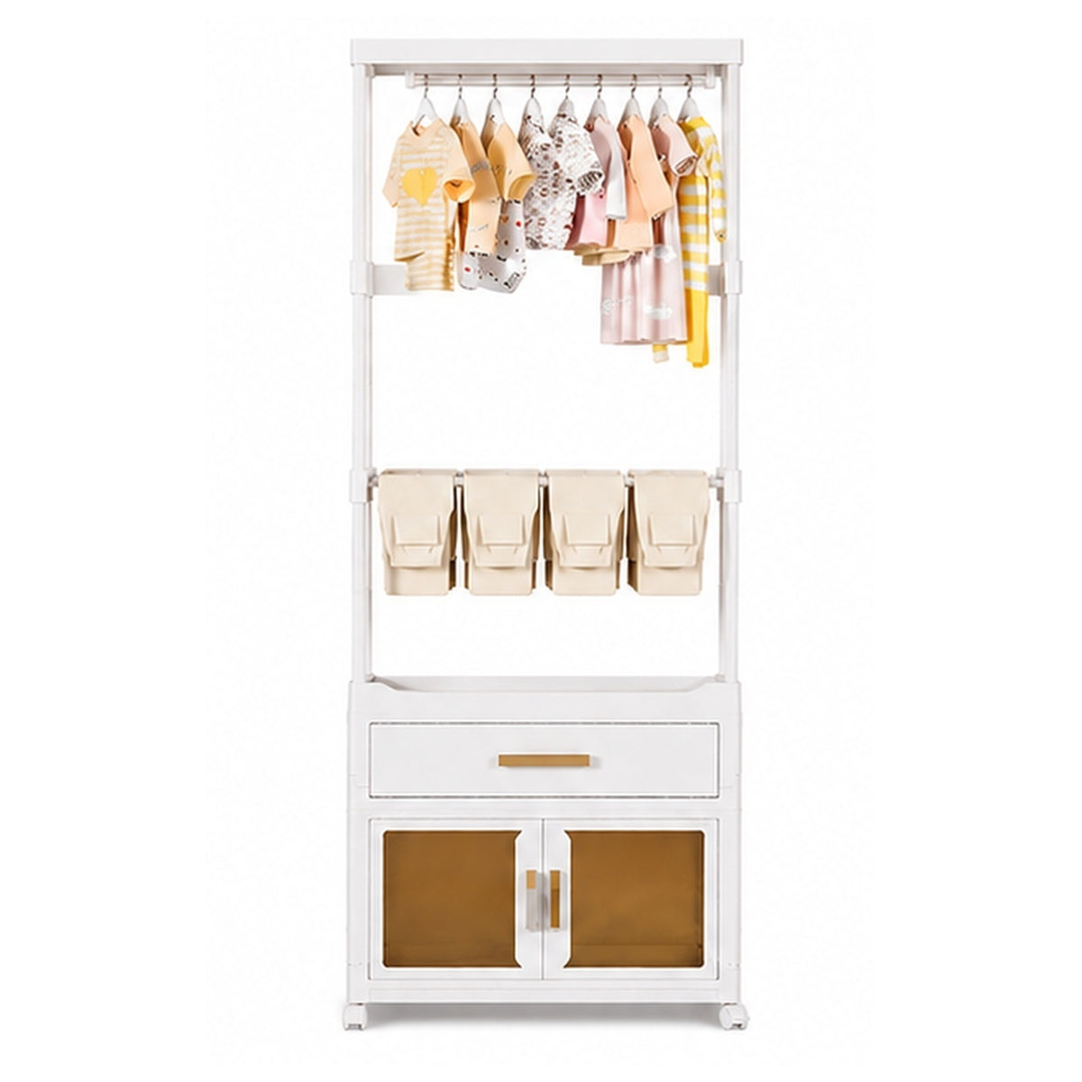 Organizador Armario Plegable Plástico Multifuncional 54x34x177 cm