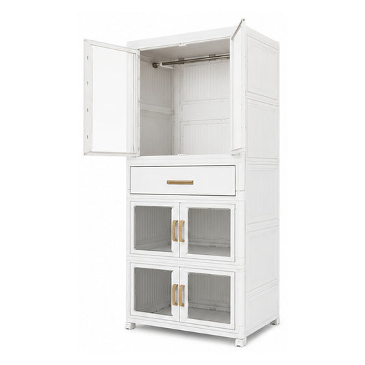 Armario Portátil Organizador Closet Plástico Plegable 64x42x161.5 cm