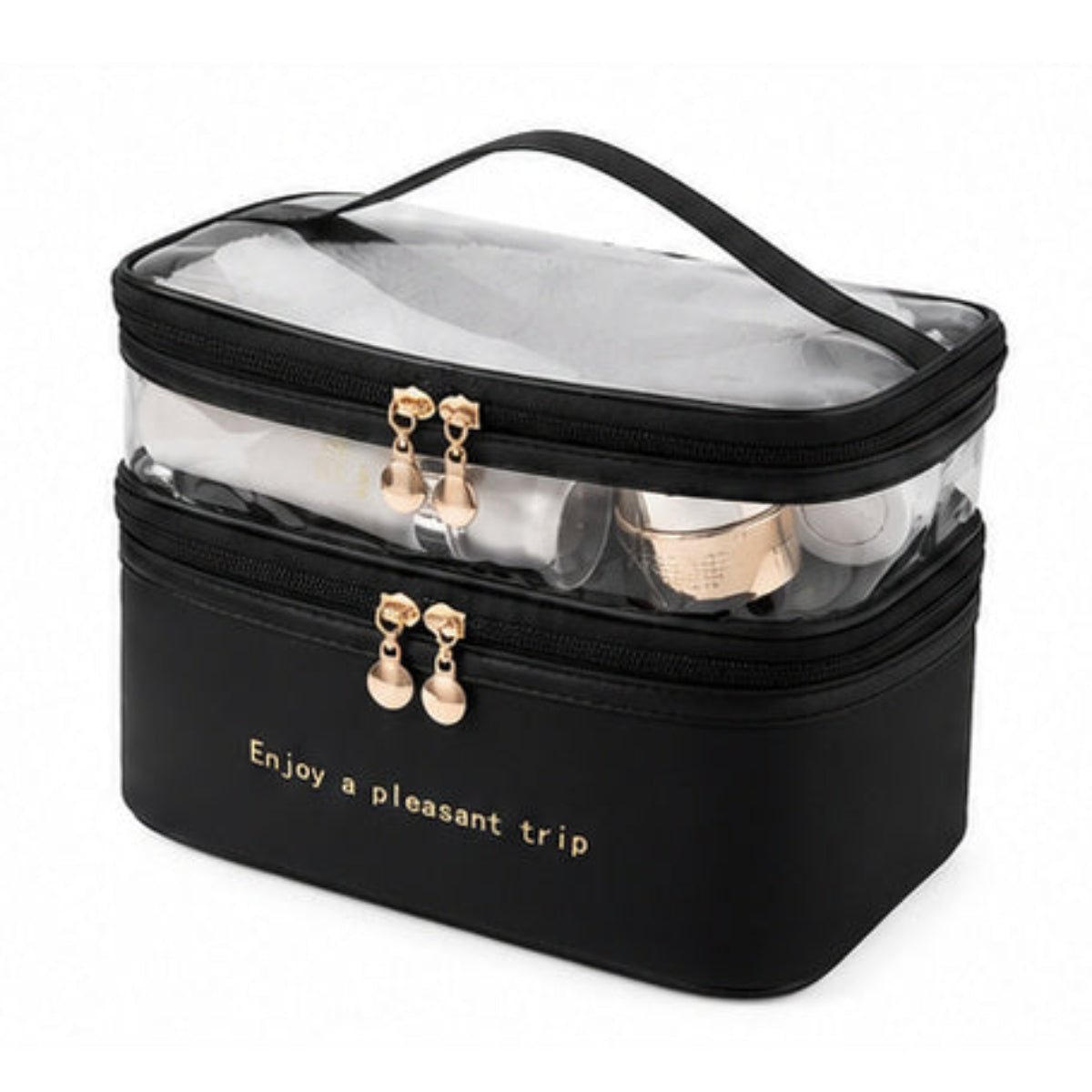 Cosmetiquera Doble Organizador de Maquillaje Neceser DUKMAR