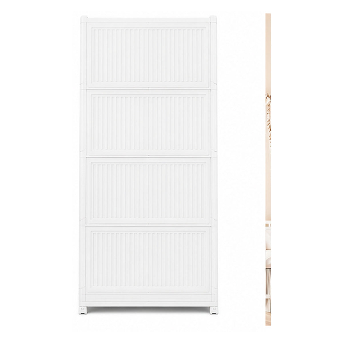 Armario Portátil Organizador Closet Plástico Plegable 64x42x161.5 cm