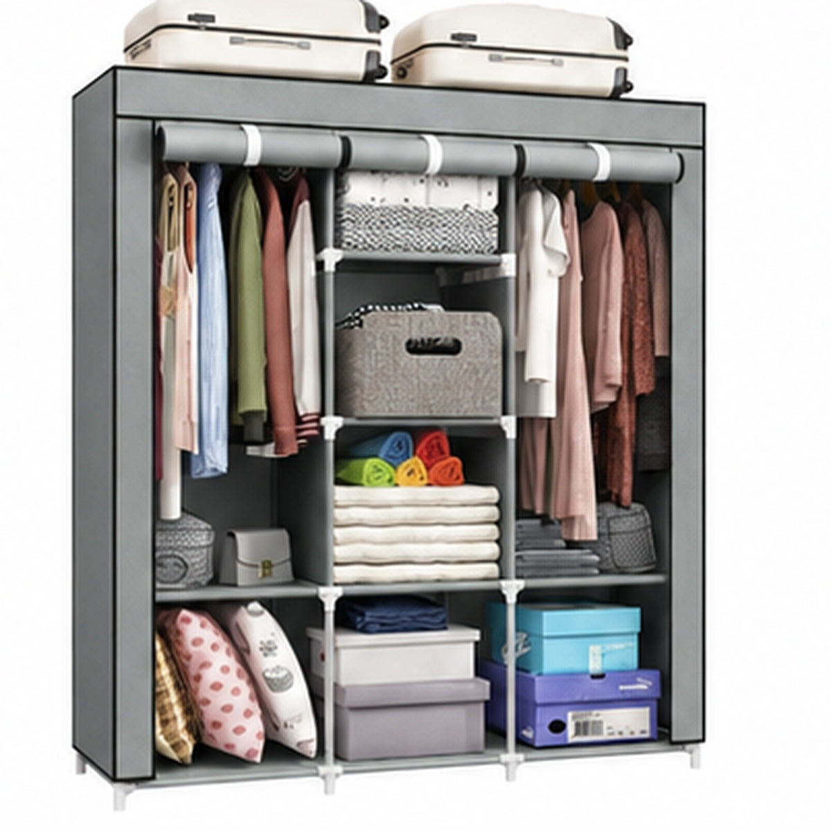 Closet Armario 3 Cuerpos 88130 – Almacenamiento 130x45x175 cm