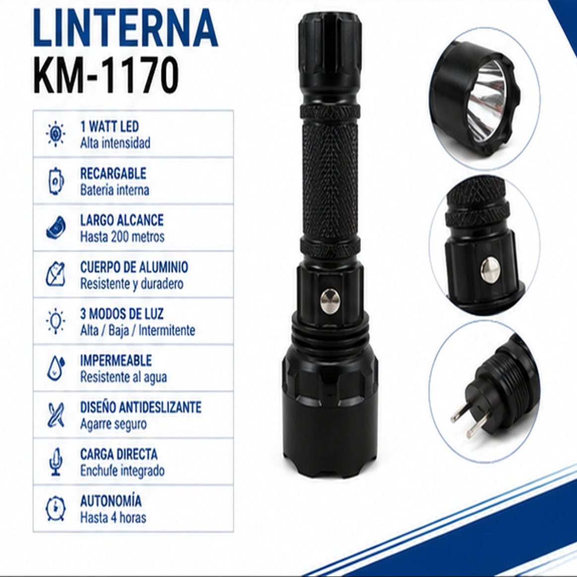 Linterna Táctica Takumi / KM-1170