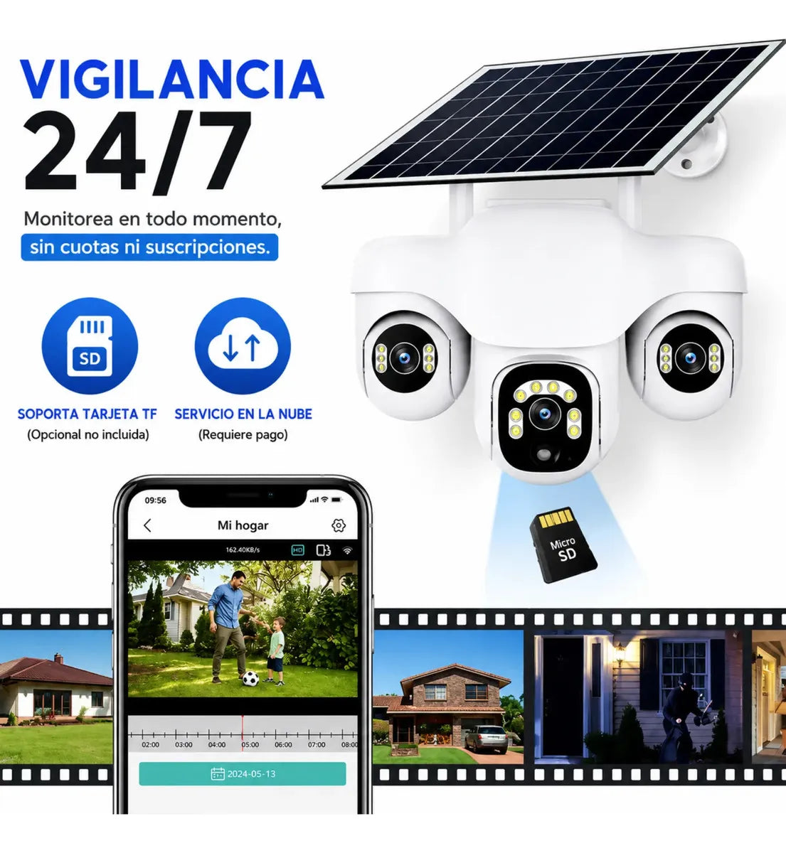 CAMARA WIFI SOLAR 3 LENTES S31A