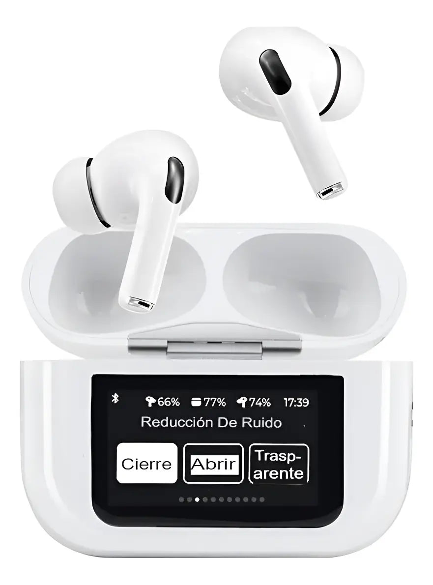 Audífonos Bluetooth A9 Pro Pantalla Táctil Reducción Ruido