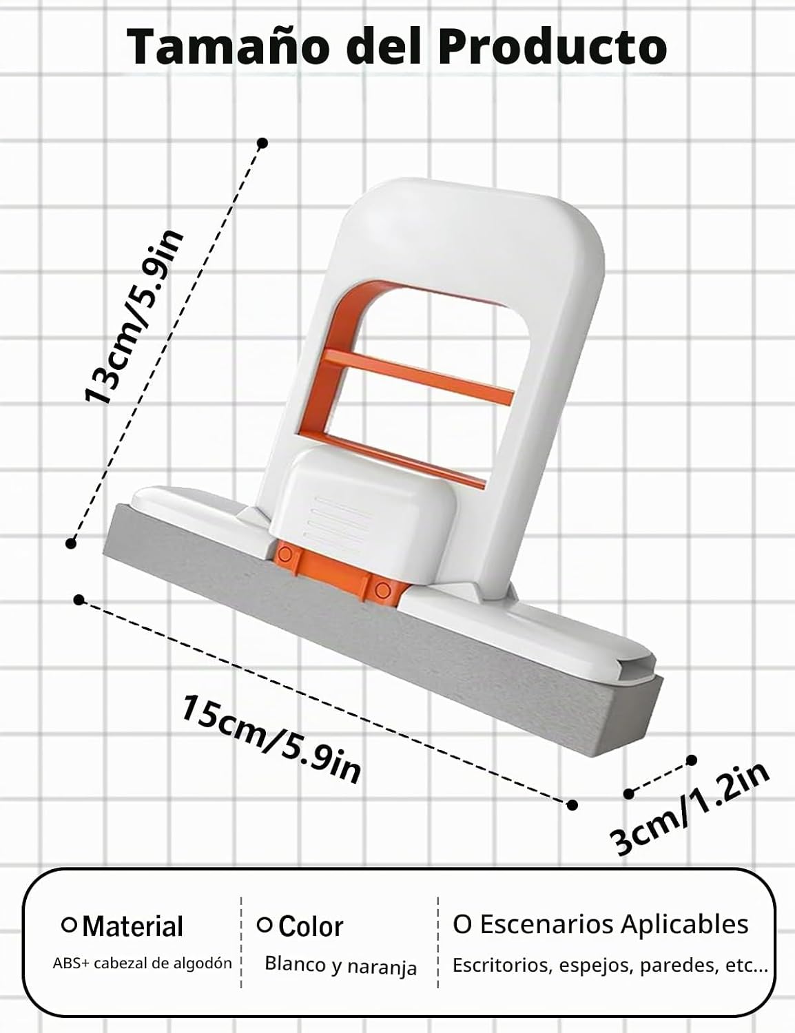 Mini Trapeador Plegable, Para Espacios Pequeños, Esponja De Limpieza Portátil Para Baño, Cocina, Encimeras, Vidrio, Azulejos - Uso Húmedo/Seco
