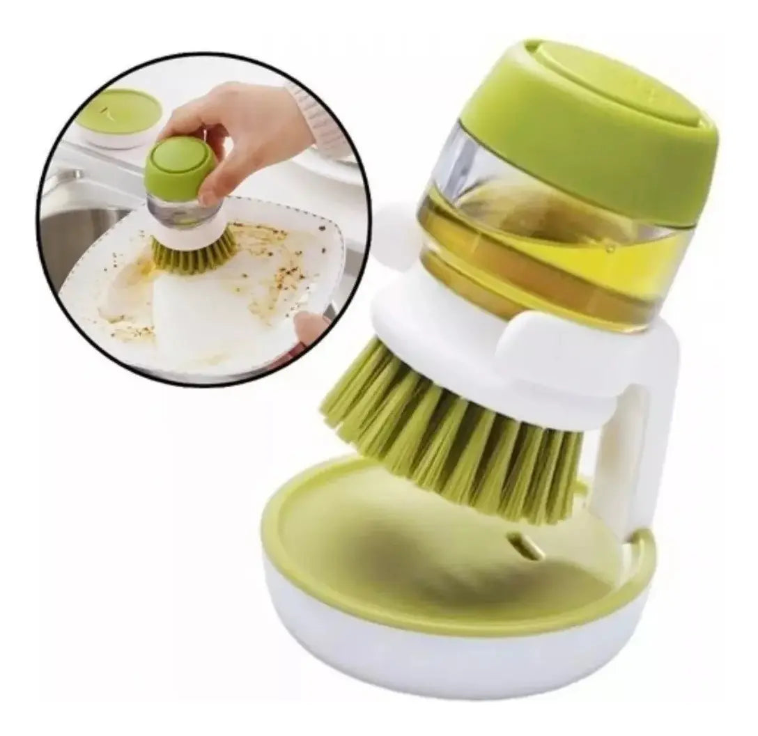 Dispensador De Jabon Liquido Lavaplatos Con Cepillo Cocina