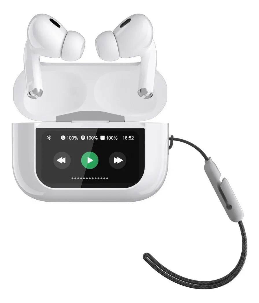 Audífonos Bluetooth A9 Pro Pantalla Táctil Reducción Ruido