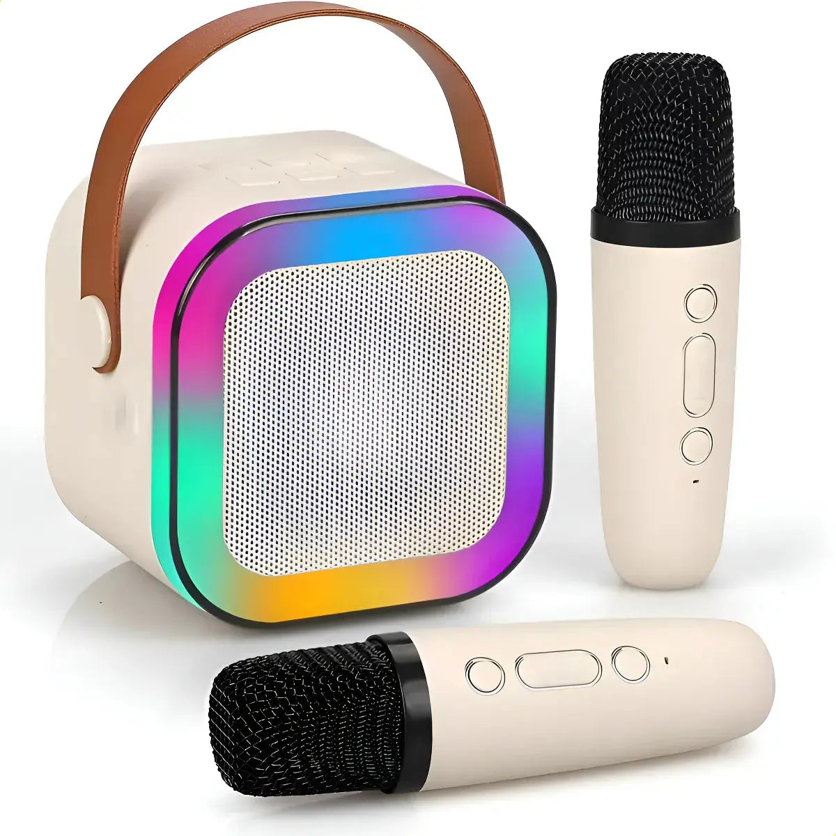 Mini Karaoke Para Niños, Bluetooth 2 Micrófono Inalámbricos