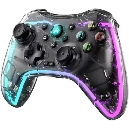 Control Inalambrico Gamepad Transparente Rgb Joystick LH3