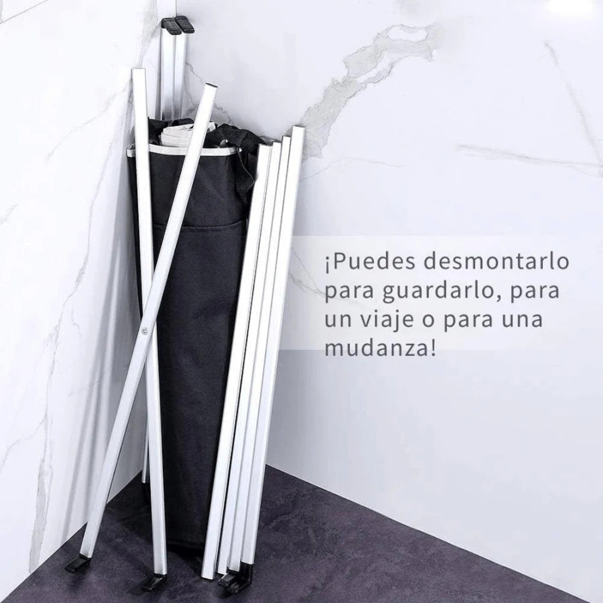 Cesto Organizador de Ropa Sucia 3 Secciones Desmontable