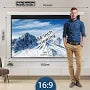 Telón Eléctrico para Proyector 84" con Control Remoto | Pantalla Motorizada 16:9 HD