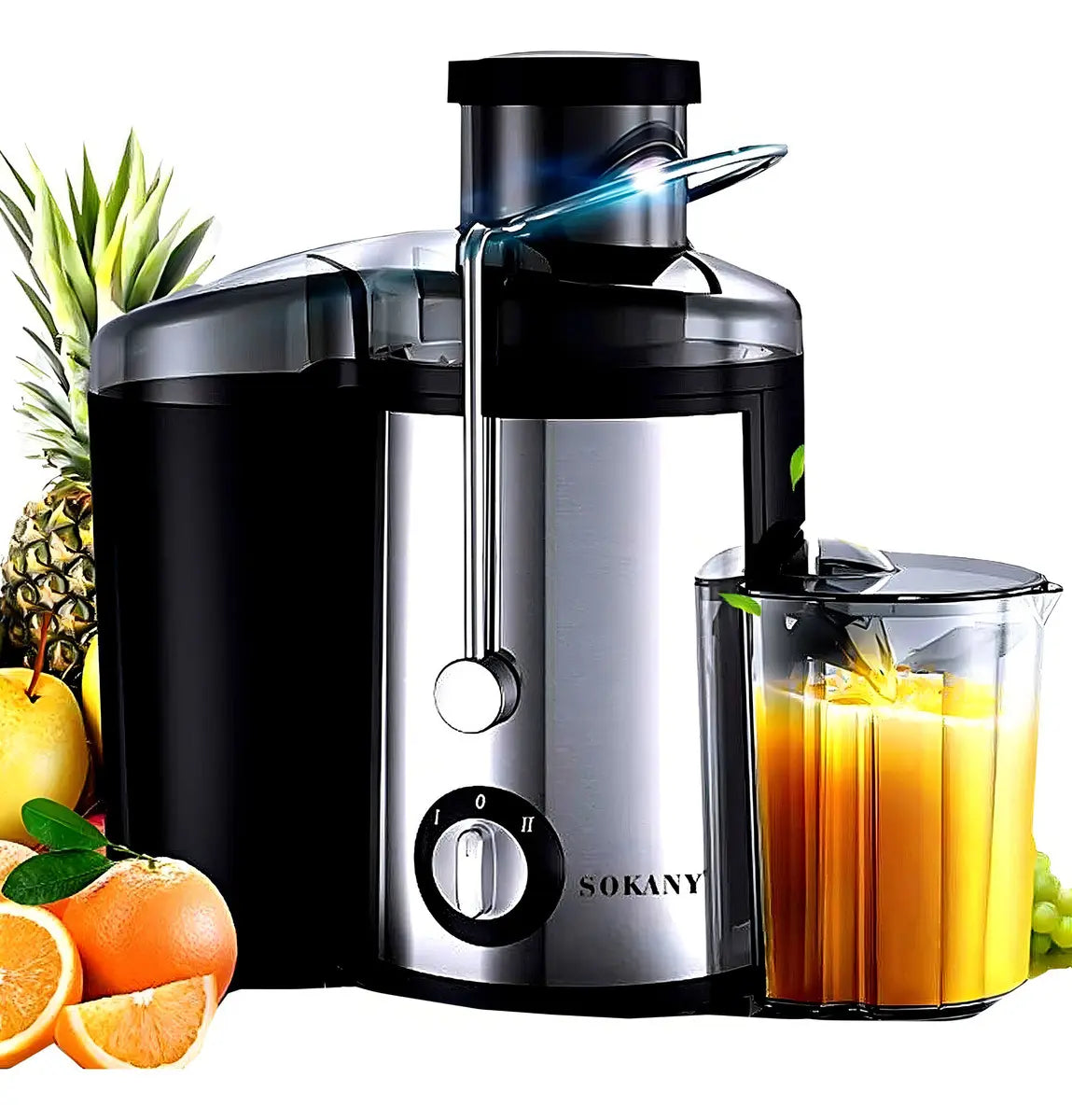 Extractor De Jugos Automatico Frutas Y Verduras Sokany