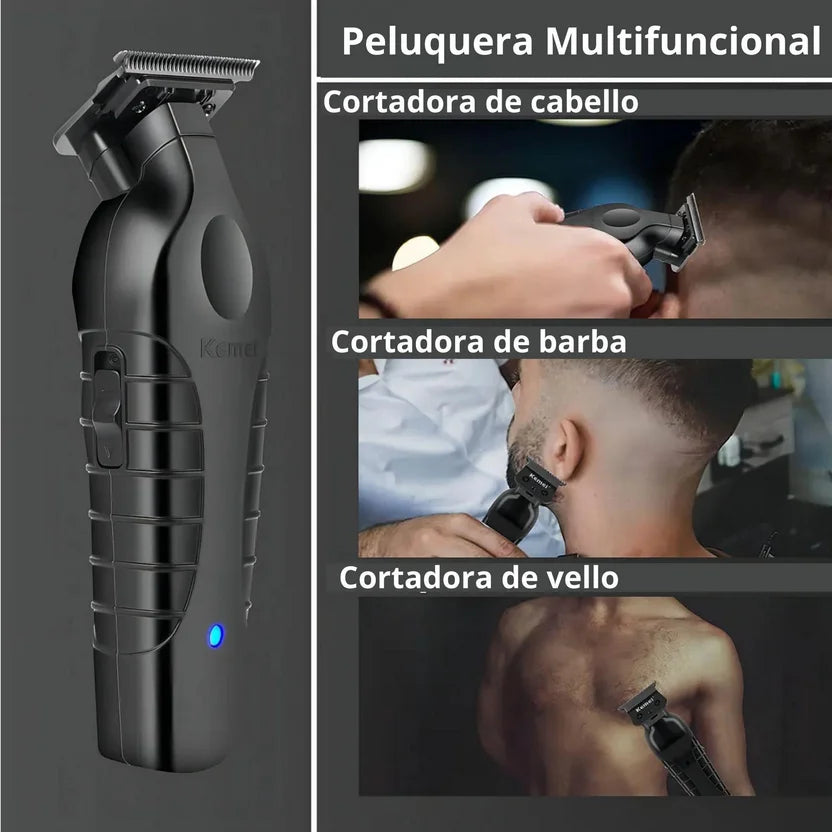 Cortadora de Cabello Kemei Profesional Recargable Km2299 Negra