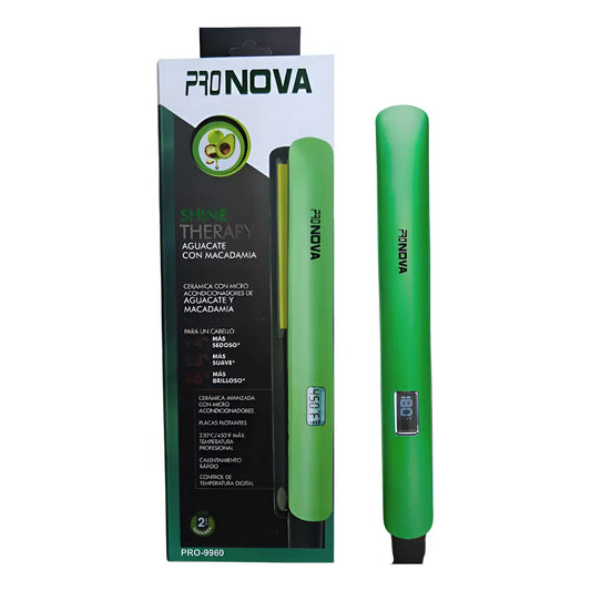 Plancha Alisadora Cabello Pronova Shine Therapy Aguacate