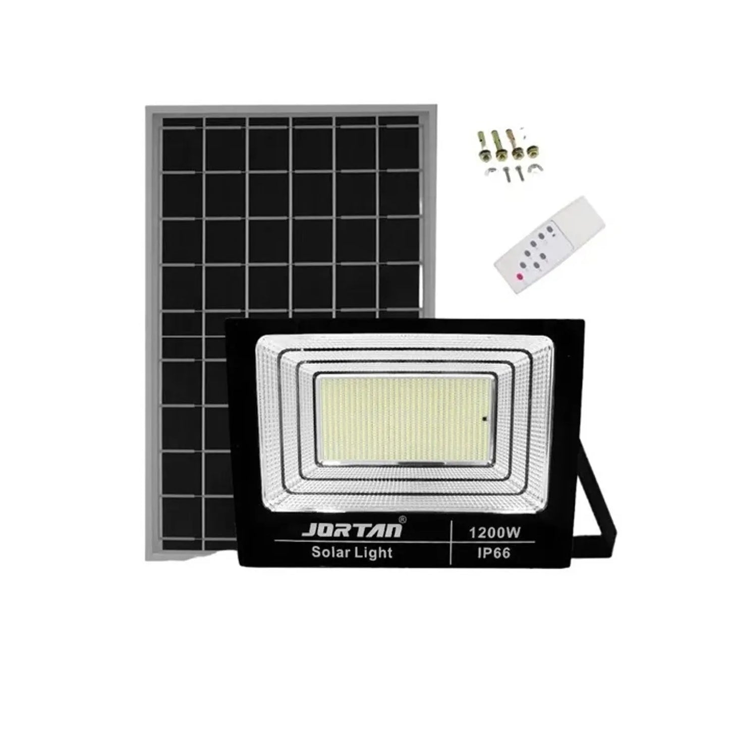 Reflector Solar LED JORTAN 1200W con Panel Solar y Control Remoto IP66