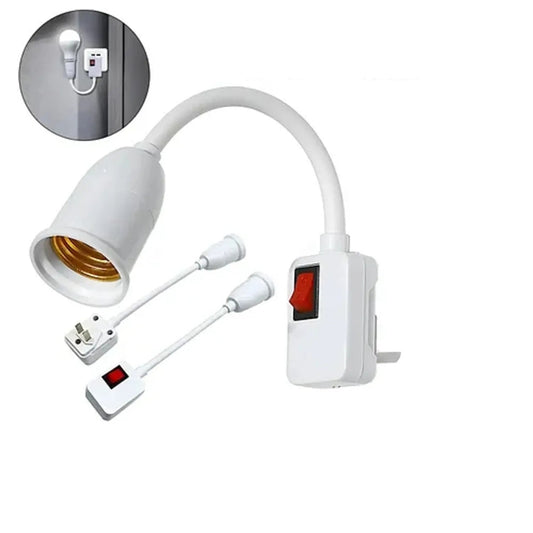 Adaptador Bombillo Extensor Flexible Clavija Enchufe